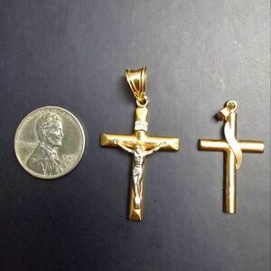 14k gold Cross pendants bundle